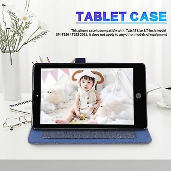 For Galaxy Tab A7 Lite 8.7 Tommer 2021 (sm-t220 / T225) Beskyttelsesdeksel Bakdeksel Brakett Med Lomme