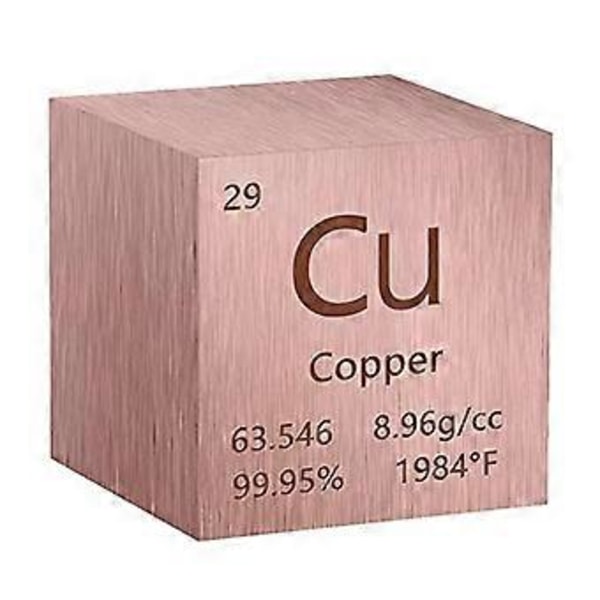 1 tomme (ca. 2,5 cm metal, højdensitets-elementer-kube rent metal, brugt i elementerserie laboratorieeksperimentmaterialer, B