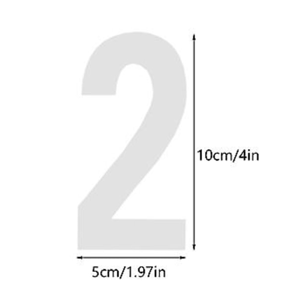 5 Set 0‑9 Reflekterande Nummerdekaler Reflekterande Postlådenummer för Utomhusbruk Vattentäta Starka Självhäftande Vinyladressnummer för Hus