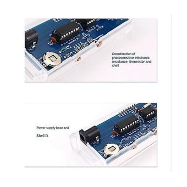 Digital LED Elektronisk DIY-sats Lödningssats Fyra LED Digital Klocka Lösa Delar