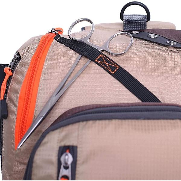 Fiske Slungväska Bröst Axel Ryggsäck Crossbody Väska Lätt (khaki)