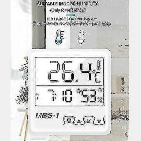 Temperatur- og fugtighedsmåler Præcis Indendørs Hygrometer-termometer Rumfugtighed