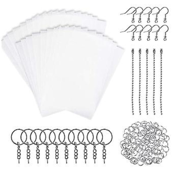 Krympplastpapper Värmekrympark Plastkit Hålslag Nyckelringar Pennor DIY Ritningsmaterial