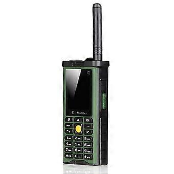 Robust udendørs mobiltelefon med stor batterikapacitet, lang standbytid, antenne, godt signal, fire SIM-kort, 3D-bokshøjttaler, e-bog - Grøn