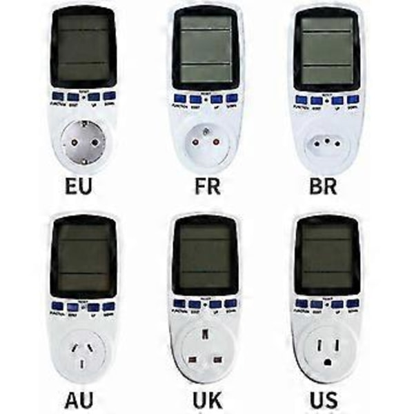 Msbd Digital LCD Energimätare Wattmeter Effektövervakningsenhet Elektricitet Kwh Effektmätningsanalysator