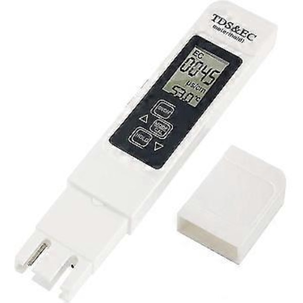 3-i-1 Profesjonell Vannkvalitetstester LCD Digital TDS og EC Termometer Testverktøy For Drikkevann, Akvarier, Svømmebasseng, Spa