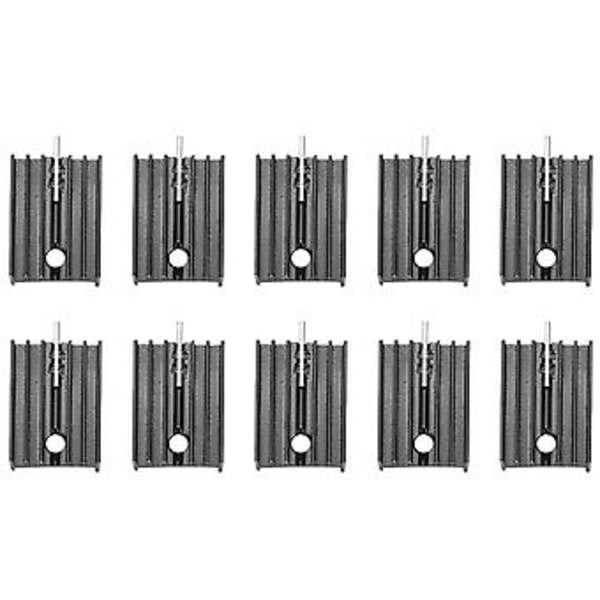 10 stk. 21x15x11mm Sort Aluminium Køleplade Til TO-220 Mosfet Transistorer