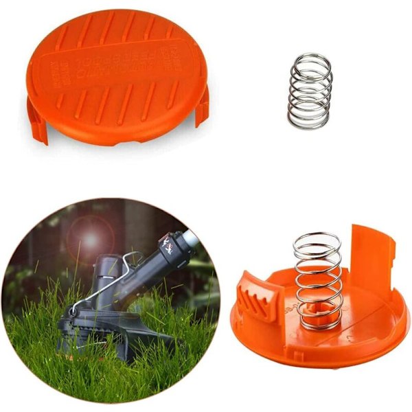 Spole Line Trimmer för Black and Decker String Trimmers, 8 Spolar av Brush Cutter Line med 2 Spole Covers och 2 Fjäder, Spolar A6481 A6485 Kompatib