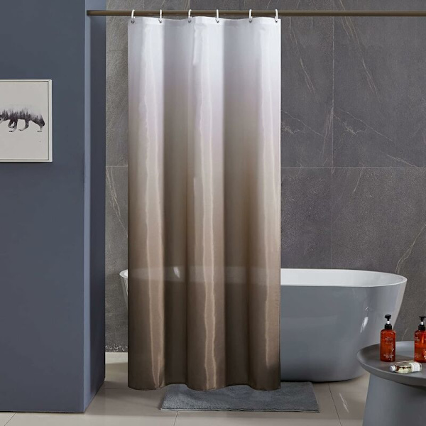 Duschdraperi Vattentät Polyester Textil Badrumsgardin 100x200cm Mögelbeständig Gradient Brun
