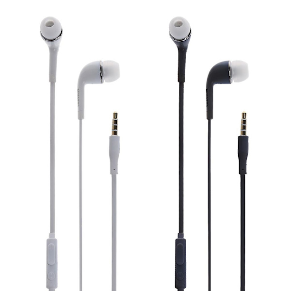 3,5 mm stereo ørepropper øretelefon headset med mikrofon for Galaxy S6 S5 S4 S3