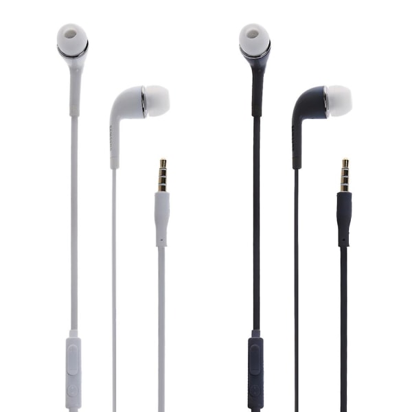 3,5 mm Stereo-øretelefoner Hovedtelefoner med mikrofon til Galaxy S6 S5 S4 S3