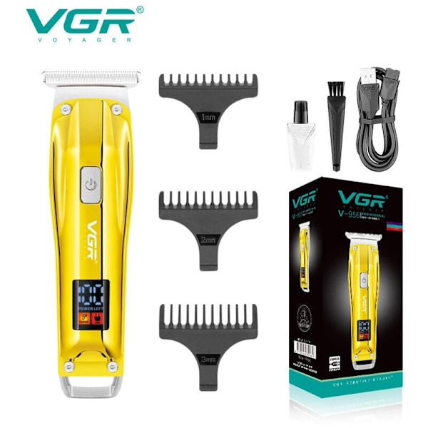 VGR Professional Hair Clipper: Cordless with Digital Display for Men.