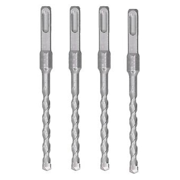 4 stk. Hammer Bor Stærk Holdbar Effektiv Praktisk Firkantet Skaft Bor 8*160mm