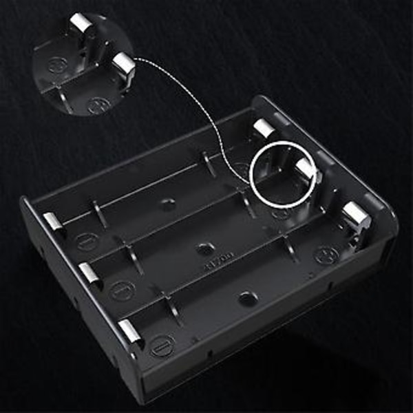 1 stk. 4x 21700 Batteriholder Opbevaringsboks Etui Abs Brandsikker Bank Etuier Slot Batterier Container Wit