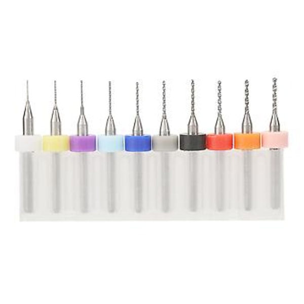 10 stk. Mini Tungsten Stål Twist Bor til Printkort (0.3-1.2mm)