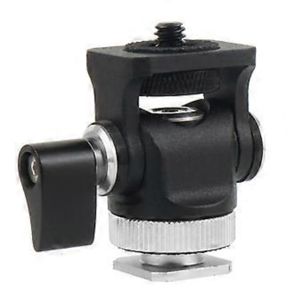 360° Vridbar Blixtskofäste Adapter 1/4 Tums Skruvfäste Stativ Mini Stativkulhuvud för Kameravideomontering Kamera
