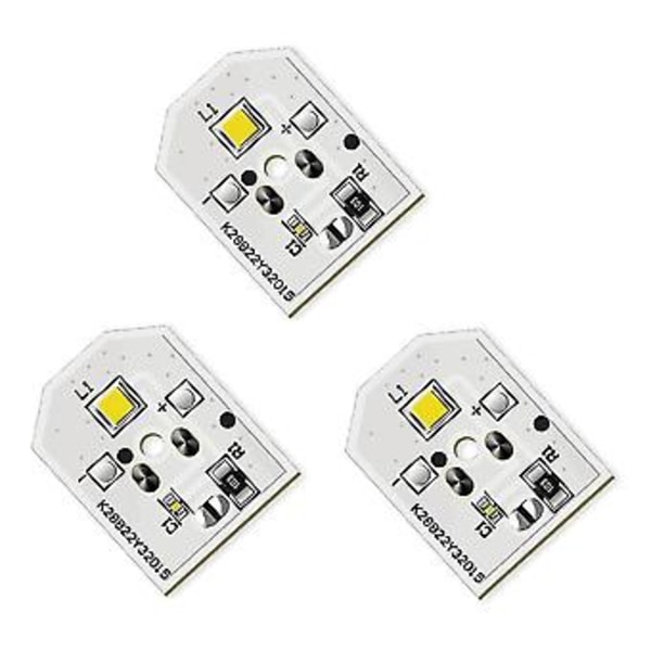 3 stk. Wr55x11132 Køleskabspære Udskiftning LED Kompatibel Wr55x25754 Wr55x26486 Wr55x30602