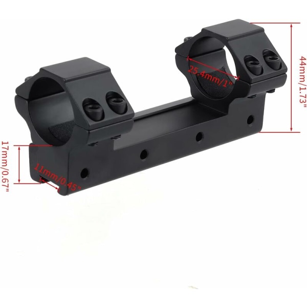 Dovetail Rail Monteringsringe Adapter 11Mm Dovetail Rail Til Riffelkikkert Ring Aluminium Taktisk Lav Profil 25.4Mm