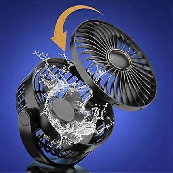 3000mAh N33 USB Clip Fan Clip-on Mini Fan med Clip Aromaterapi Brug Digital Display Bærbar Soveværelse Klapvogns Fan, C