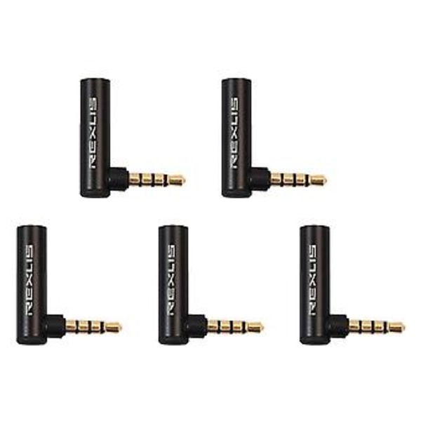Rexlis 1kpl 3,5 mm uros - naaras 90 asteen suorakulmainen adapteri audio