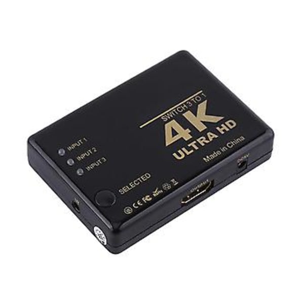 4K Ultra HD 1080P 3-porttinen HDMI-kytkinvahvistinjakaja keskitin kaukosäätimellä