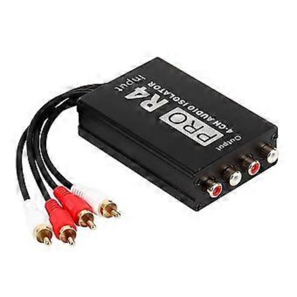 Audio Isolator 4CH Audio Støjreduktion Jordforbindelsesisolator til Bil Audio Modifikation, Let at Bruge