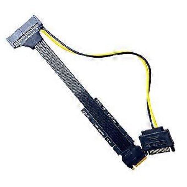 Hopeapinnoitettu M.2 NVME - U.2 U.3 SSD-sovitin PCI-E 4.0 GEN4 Nopea Riser-jatkokaapeli (C)