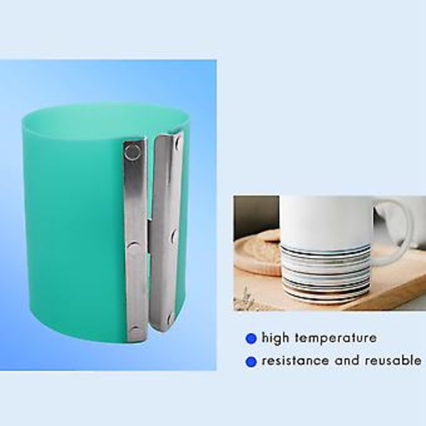 4 stk. Silikone Krus Wrap Til Sublimationskrus 11oz Krus Wraps Til Sublimation I Ovn 3d Silikone Krus