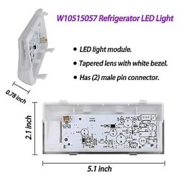 Wpw10515057 W10515057 LED-lampa Passar Till Kylskåp