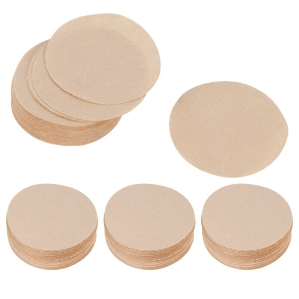 400 st oblekta runda kaffefilterpapper Ersättningsfilterpapper (2,3 tum diameter)