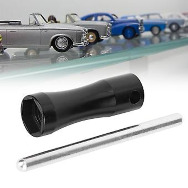 17mm RC Bil Hjulmutterhylsa, Aluminiumlegering Däcknavverktyg för 1:8 Skala Modell - Svart, Hållbar Skruvmutterhylsa för Förbättrad Prestanda & Enkel Användning