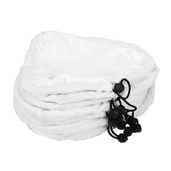 10 st Vita Mikrofiber Tvättbara Återanvändbara Tyg Ersättningsdynor Golvrengöring För Ångmopp