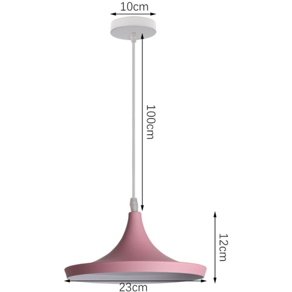 Moderne takhengt pendellampe rosa innendørs hengelampe justerbar lysekrone 2 stk