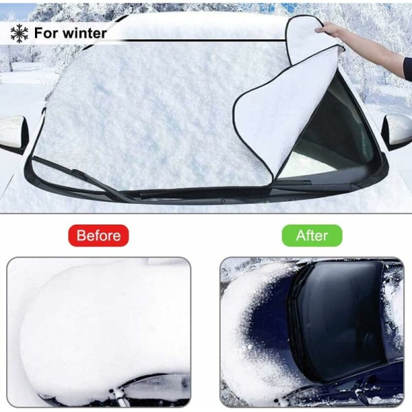 Bil vindruta Frost Cover- Fönster Screen Cover för vinter- Bil Snow Cover- Windshield Ice Cover- Front Window Ice Cover- Windshield Cover B