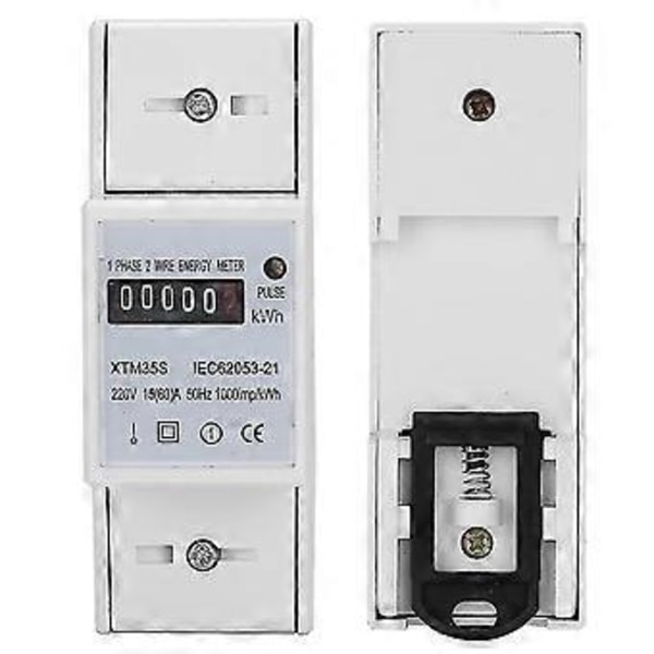 Xtm35s 220v Digital 2p Din Skena Elmätare Elektronisk Kwh Mätare