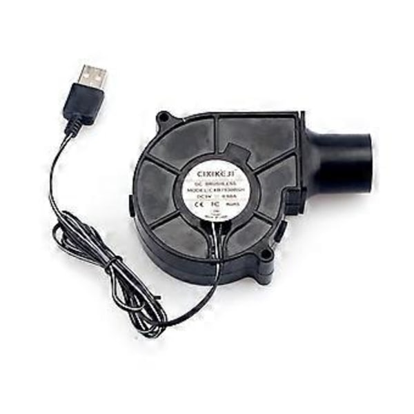 7530 5V USB Bærbar BBQ Blæser til Picnic Camping Luft Turbo Blæser Juster Hastighed