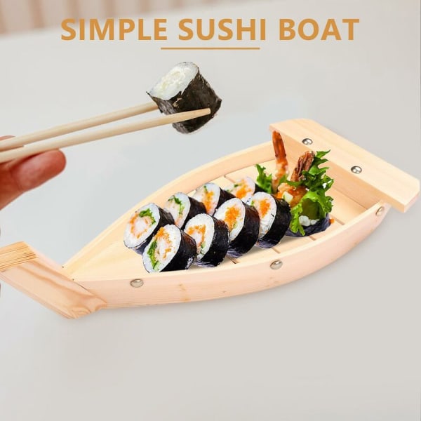 42 x 17 x 7,5 cm japanske kjøkkenbåter Verktøy Tre Håndlaget Enkelt Sashimi Kalde Retter Bar