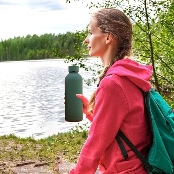 Rustfritt stål vannflaske, for reiser, piknik og camping stil 7