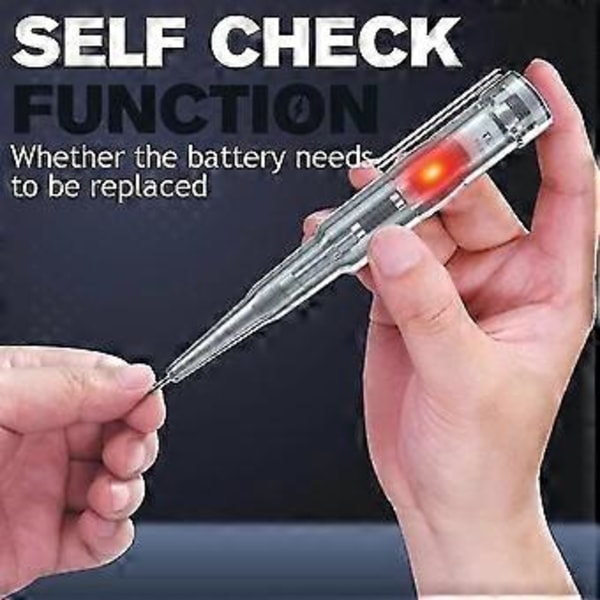 TH Responsiv Elektrisk Tester Pen, vandtæt Induceret Elektrisk Tester Pen Skruetrækker Probe Lys Spændingstester Detektor AC/DC 70-250V Test Pen Pen