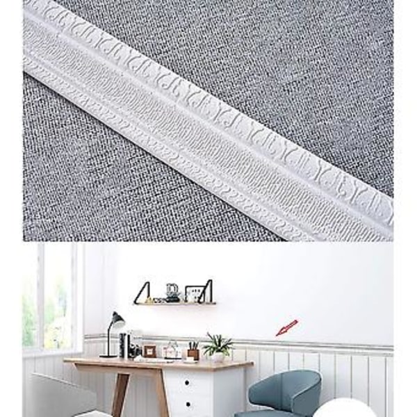 3D Itsekiinnittyvä Kuori ja Liimaa Seinäraja Vedenpitävä (2,3 m)