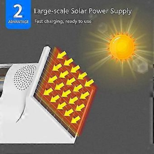 Trådlöst larm med solcellsdriven 120 Db rörelsedetektor Jskee