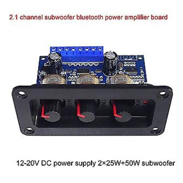 2.1 Kanal Bluetooth 5.0 Ljudförstärkarkort 2x25w+50w Subwoofer D Förstärkarkort Kit Med Dc F