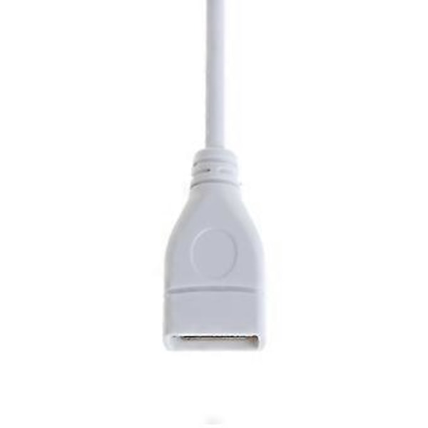 USB-kaapeli Uusi 28cm USB 2.0 A Uros - A Naaras Jatkojohto Valkoinen Kaapeli Wit