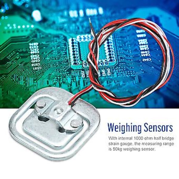 4 stk. 50 kg/110 lb Halvbro Veiesensor 3-leder Lastcelle Elektrisk Resistans Strekkmåler