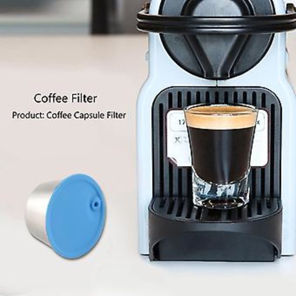 Uudelleenkäytettävä kapseli Dolce-go:lle, ruostumaton terässuodatin Nescafe/dolce-go -sarjalle (lusikalla)