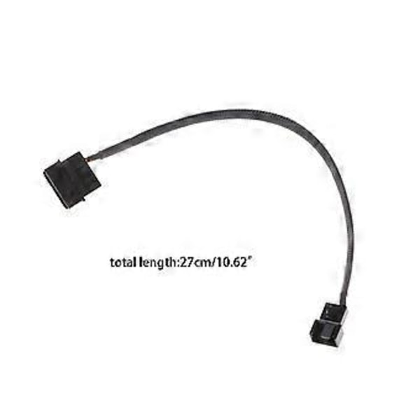 PWM-tuuletin 4-nastainen Molex-uros - 3-nastainen/4-nastainen PC-tuulettimen virtasovittimen liitäntäkaapeli
