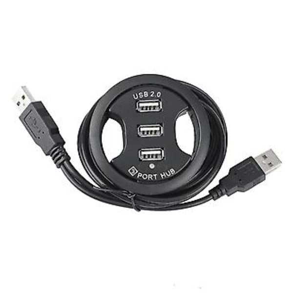USB Hub USB 2.0 Skrivebord Gjennomføring USB 2.0 Hub Audio Skrivebordsfeste Adapter 3 Port Feste I Skrivebord Multi Por