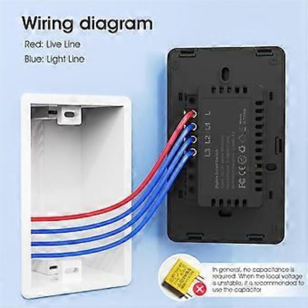 Tuya Zigbee Smart Switch Home Magnetisk Relæ Væg Touch Switch Fjernbetjening Stemmestyring Timer Wifi Switch