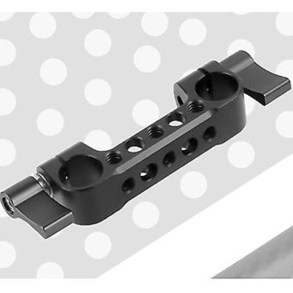 Letvægts Dobbelt 15mm Stangklemme Railblock Med 1/4 Skruehuller Til Dslr Kamera Stang Skulderstøtte
