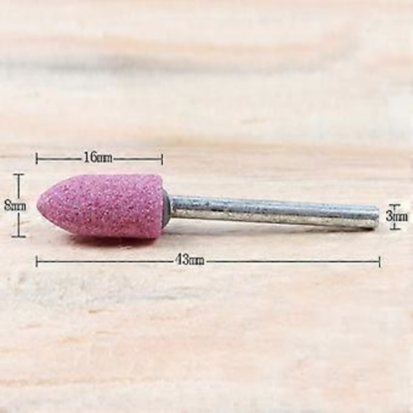 10 stk. slipestein for tilbehør, slipesteinhode for roterende verktøy - Form rosa